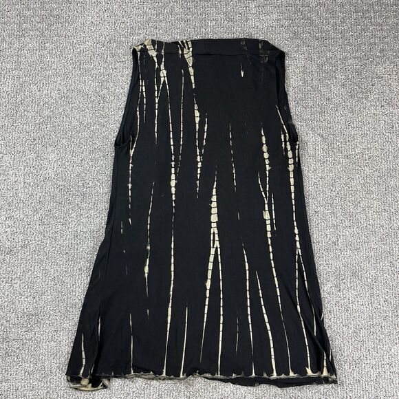 La Luna Loca Vest Womens Medium Felina Tie Dye Lagenlook Bohemian Black - Picture 2 of 10